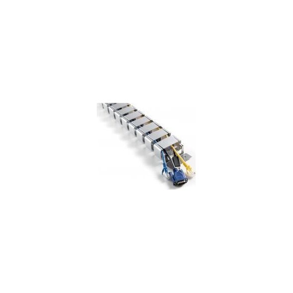 Organizer InLine InLine® Cable duct flexible for height-adjustable desks, 4 compartments, 68x36mm max. 1.28m, grey