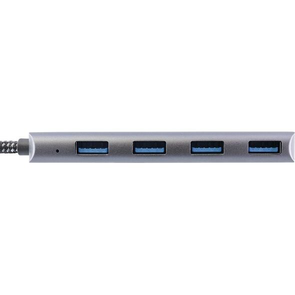 HUB USB InLine InLine® USB 3.2 Hub, USB Type-C to 4x USB A 10Gb/s, aluminium, grey