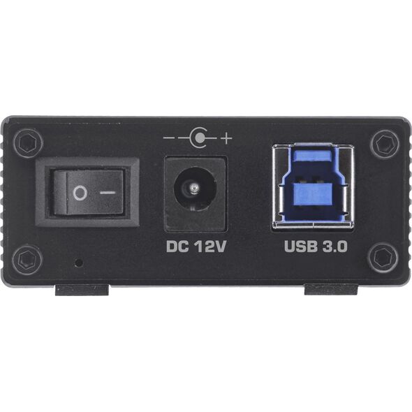 HUB USB InLine InLine® USB 3.2 Gen.1 7 Port Hub Aluminium Case with 2.5A Power Supply black