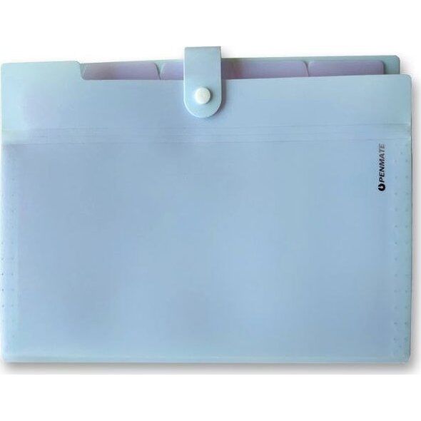 Tadeo Trading Teczka z 5-ma przegródkami A4 PENMATE PP-105 pastelowa - niebieska