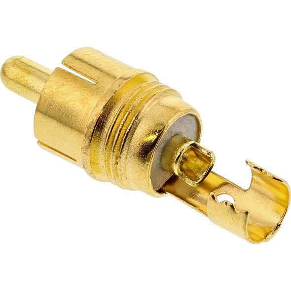 InLine InLine® RCA metal male plug for soldering, silver, red ring, for 6mm cable
