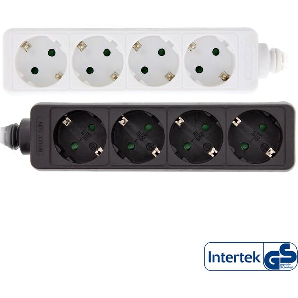 InLine InLine® Power Strip Type F German 4 Port + Child Safety Lock black 3m