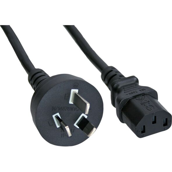 Kabel zasilający InLine InLine® Power cable, Australia to 3pin IEC C13, black, 5,0m