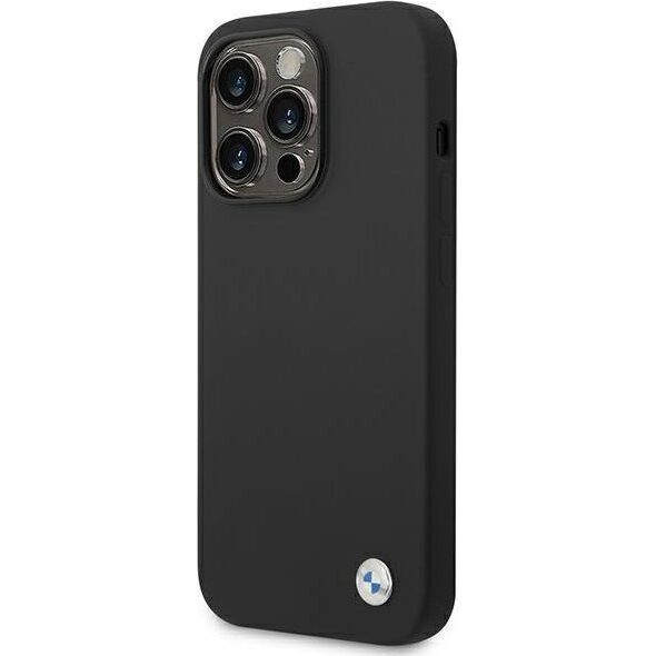 BMW BMW Liquid Silicone Case Metal Logo - Etui iPhone 14 Pro Max (Czarny)