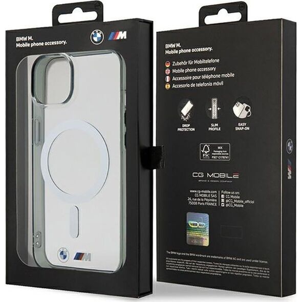 BMW BMW Silver Ring MagSafe - Etui iPhone 14 Plus (Przezroczysty)
