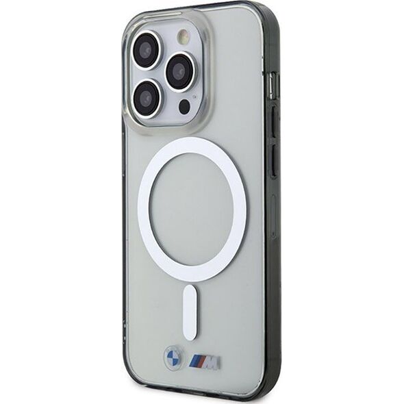 BMW BMW Silver Ring MagSafe - Etui iPhone 14 Pro (Przezroczysty)