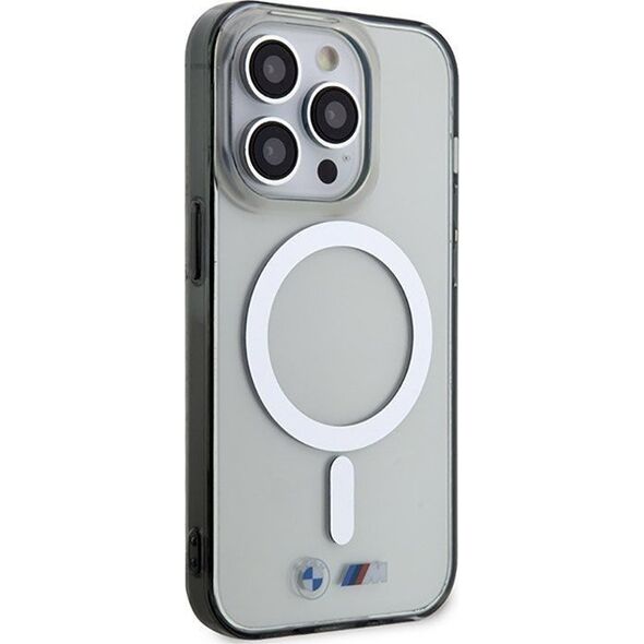 BMW BMW Silver Ring MagSafe - Etui iPhone 14 Pro (Przezroczysty)