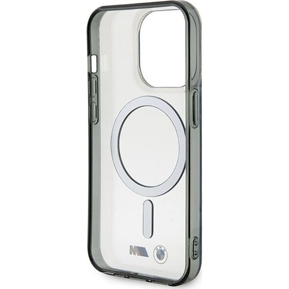BMW BMW Silver Ring MagSafe - Etui iPhone 14 Pro (Przezroczysty)