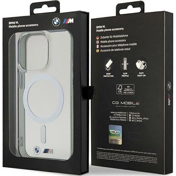 BMW BMW Silver Ring MagSafe - Etui iPhone 14 Pro Max (Przezroczysty)