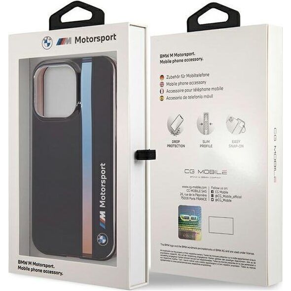 BMW Etui BMW BMHCP14L22HVGV Apple iPhone 14 Pro czarny/black IML Tricolor Stripe