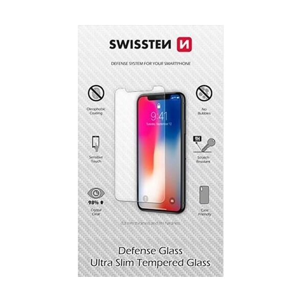 Swissten Hartowane szkło ochronne Swissten, pro Jabłko iPhone SE 2020, czarna, Defense glass