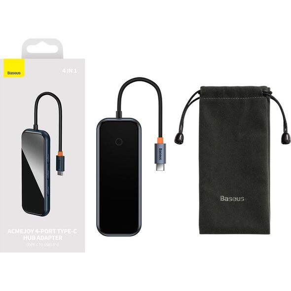 HUB USB Baseus Adapter 4w1 Baseus Hub USB-C na 4xUSB 3.0 (ciemny szary)