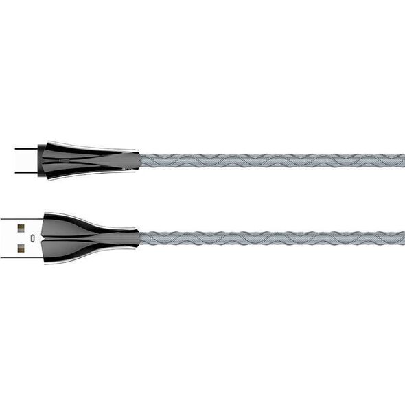 Kabel USB LDNIO USB-A - USB-C 2 m Szary (LS462 type c)