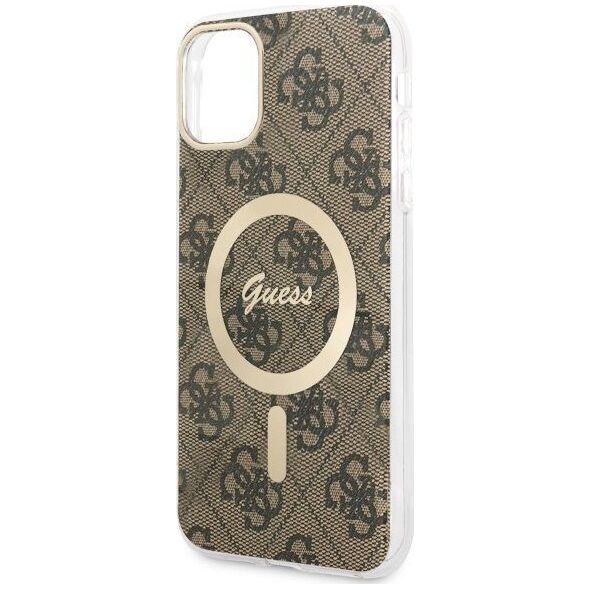 Guess Etui Guess GUHMN61H4STW Apple iPhone 11 brązowy/brown hardcase 4G MagSafe