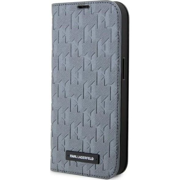 Karl Lagerfeld Etui Karl Lagerfeld KLBKP14XSAKLHPG Apple iPhone 14 Pro Max bookcase srebrny/silver Saffiano Monogram