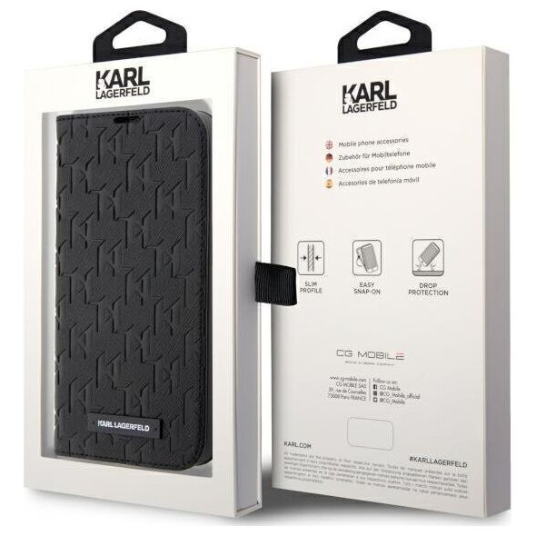 Karl Lagerfeld Etui Karl Lagerfeld KLBKP14XSAKLHPK Apple iPhone 14 Pro Max bookcase czarny/black Saffiano Monogram