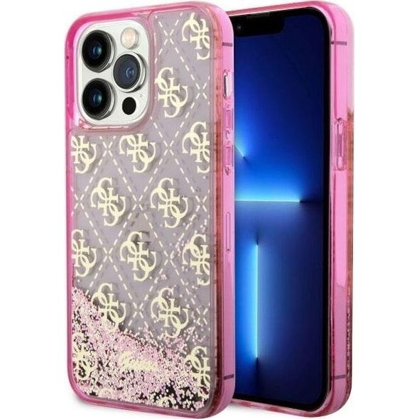 Guess Etui Guess GUHCP14XLC4PSGP Apple iPhone 14 Pro Max różowy/pink hardcase Liquid Glitter 4G Transculent