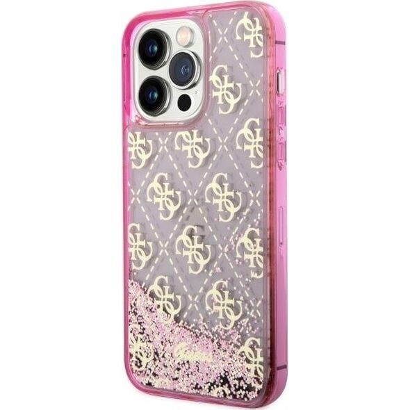 Guess Etui Guess GUHCP14XLC4PSGP Apple iPhone 14 Pro Max różowy/pink hardcase Liquid Glitter 4G Transculent