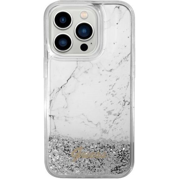 Guess Etui Guess GUHCP14XLCSGSGH Apple iPhone 14 Pro Max biały/white hardcase Liquid Glitter Marble