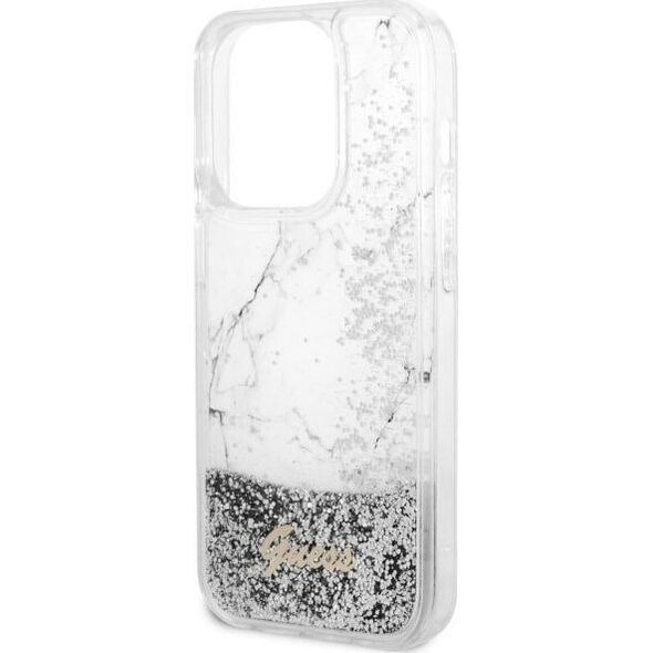 Guess Etui Guess GUHCP14LLCSGSGH Apple iPhone 14 Pro biały/white hardcase Liquid Glitter Marble