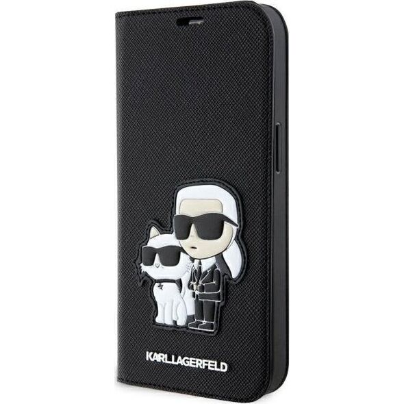 Karl Lagerfeld Etui Karl Lagerfeld KLBKP14LSANKCPK Apple iPhone 14 Pro bookcase czarny/black Saffiano Karl & Choupette