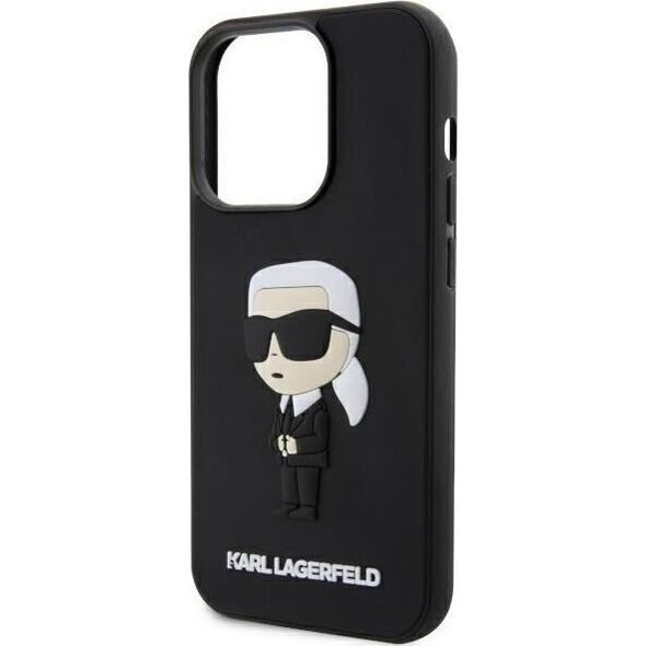 Karl Lagerfeld Etui Karl Lagerfeld KLHCP14L3DRKINK Apple iPhone 14 Pro czarny/black hardcase Rubber Ikonik 3D
