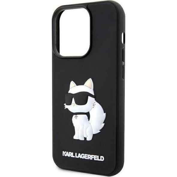 Karl Lagerfeld Etui Karl Lagerfeld KLHCP14L3DRKHNK Apple iPhone 14 Pro czarny/black hardcase Rubber Choupette 3D