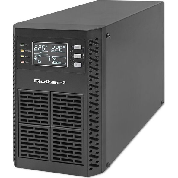 Dysan Zasilacz awaryjny UPS Qoltec 1kVA | 1000W | Power Factor 1.0 | LCD | EPO | USB | On-line