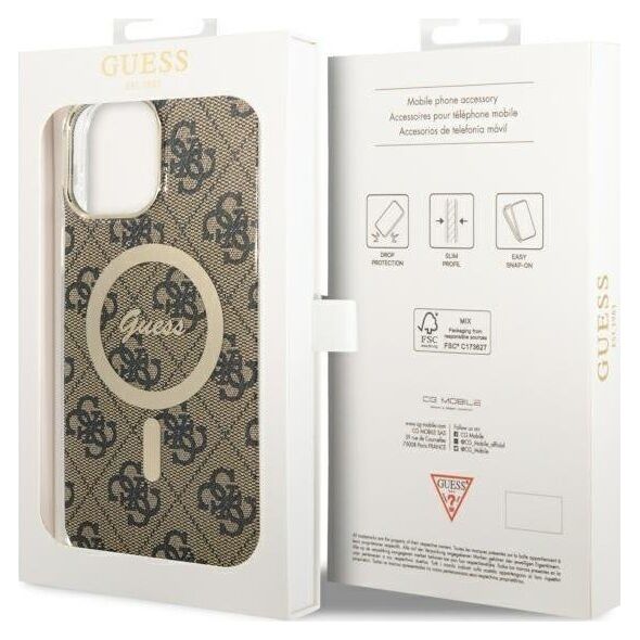 Guess Etui Guess GUHMP13XH4STW Apple iPhone 13 Pro Max brązowy/brown hardcase 4G MagSafe