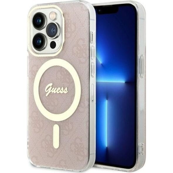 Guess Etui Guess GUHMP14LH4STP Apple iPhone 14 Pro różowy/pink hardcase 4G MagSafe