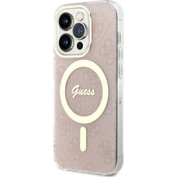 Guess Etui Guess GUHMP14LH4STP Apple iPhone 14 Pro różowy/pink hardcase 4G MagSafe