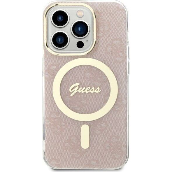 Guess Etui Guess GUHMP14LH4STP Apple iPhone 14 Pro różowy/pink hardcase 4G MagSafe
