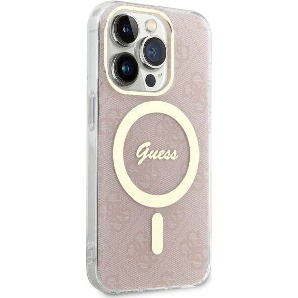Guess Etui Guess GUHMP14LH4STP Apple iPhone 14 Pro różowy/pink hardcase 4G MagSafe