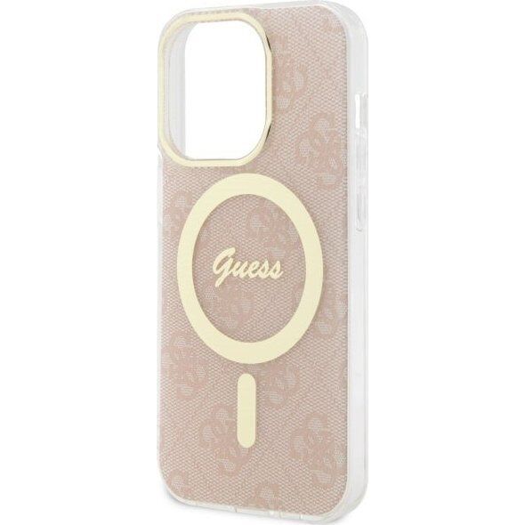 Guess Etui Guess GUHMP14LH4STP Apple iPhone 14 Pro różowy/pink hardcase 4G MagSafe