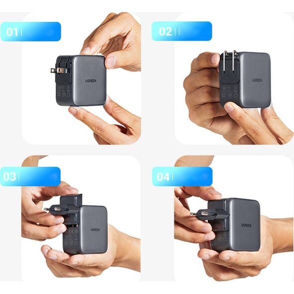 Ładowarka Ugreen Ładowarka sieciowa Ugreen Nexode, 2x USB-C + USB, 65W