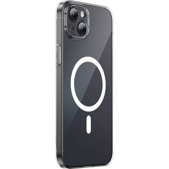 Baseus Etui ochronne Baseus Magnetic Crystal Clear do iPhone 13 (transparentne) + szkło hartowane + zestaw czyszczący