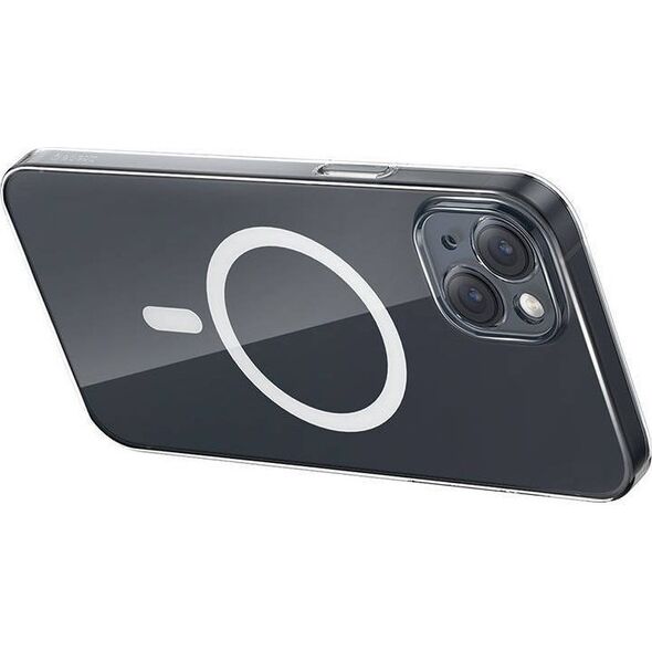 Baseus Etui ochronne Baseus Magnetic Crystal Clear do iPhone 13 (transparentne) + szkło hartowane + zestaw czyszczący