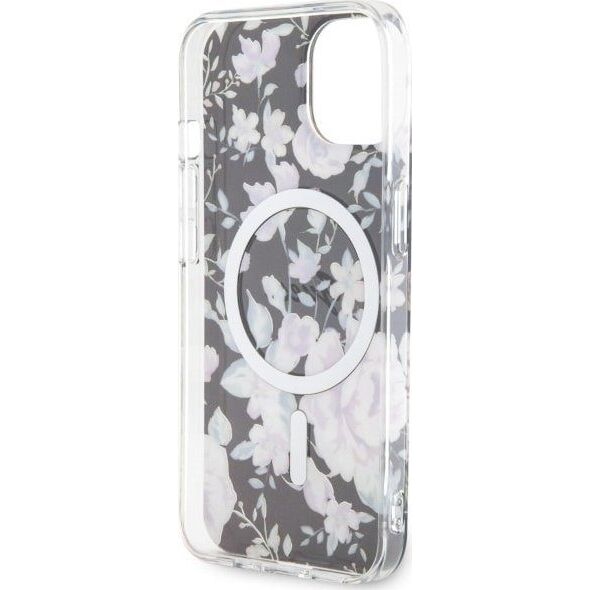 Guess Guess Flower MagSafe - Etui iPhone 14 (Czarny)