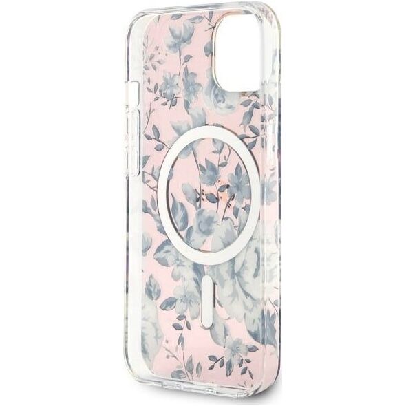 Guess Guess Flower MagSafe - Etui iPhone 14 Plus (Różowy)