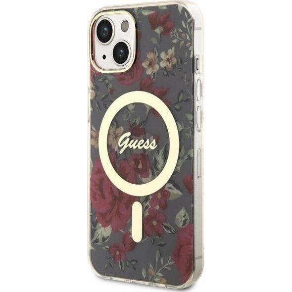 Guess Guess Flower MagSafe - Etui iPhone 14 (Zielony)