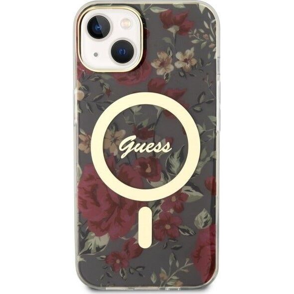 Guess Guess Flower MagSafe - Etui iPhone 14 Plus (Zielony)