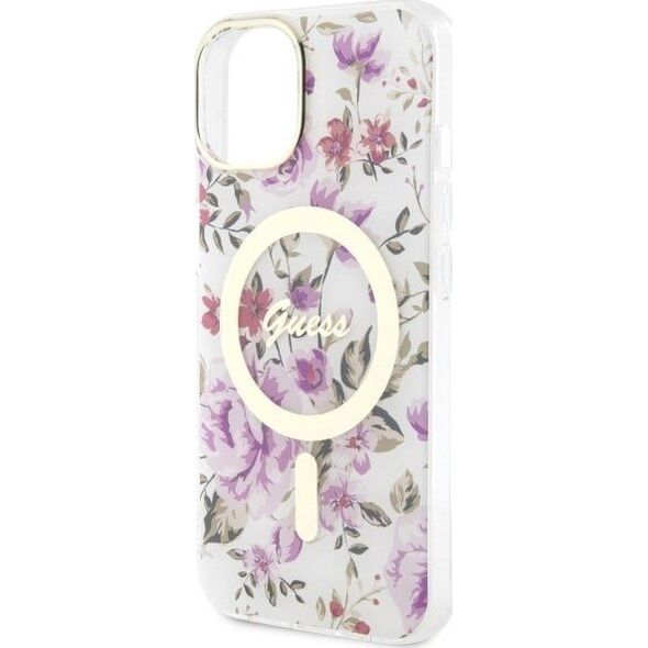 Guess Guess Flower MagSafe - Etui iPhone 14 Plus (Przezroczysty)