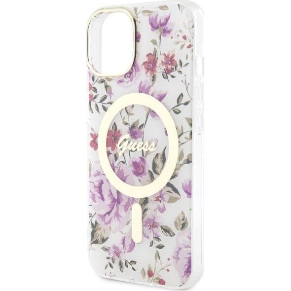 Guess Guess Flower MagSafe - Etui iPhone 14 (Przezroczysty)