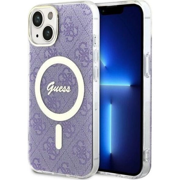 Guess Guess 4G MagSafe - Etui iPhone 14 (Purpurowy)