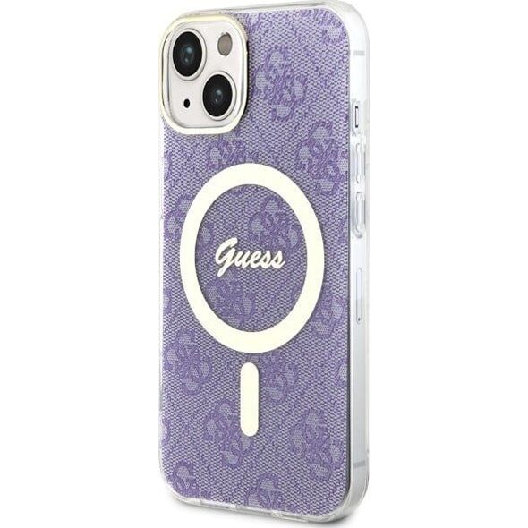 Guess Guess 4G MagSafe - Etui iPhone 14 (Purpurowy)