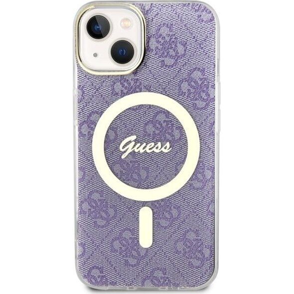 Guess Guess 4G MagSafe - Etui iPhone 14 (Purpurowy)