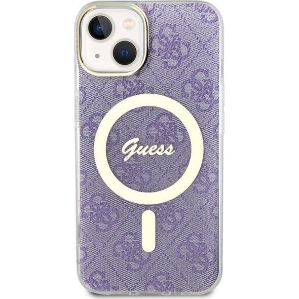 Guess Guess 4G MagSafe - Etui iPhone 14 Plus (Purpurowy)