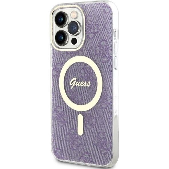 Guess Guess 4G MagSafe - Etui iPhone 14 Pro Max (Purpurowy)