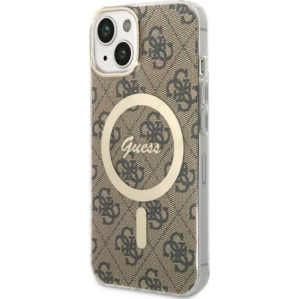 Guess Guess 4G MagSafe - Etui iPhone 14 Plus (Brązowy)