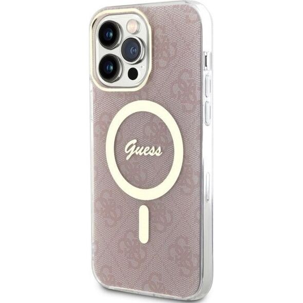 Guess Guess 4G MagSafe - Etui iPhone 14 Pro Max (Różowy)